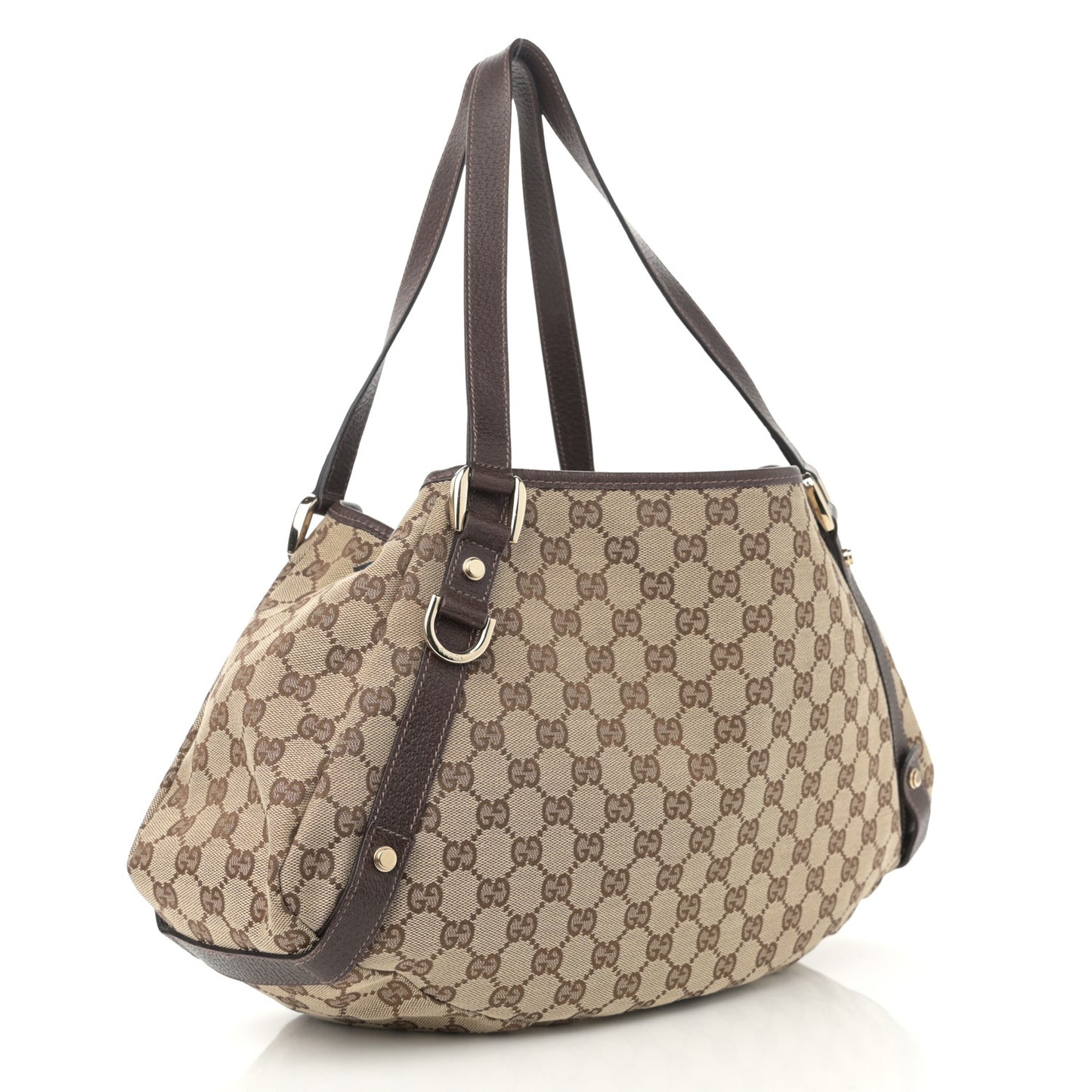 Monogram Medium Abbey Shoulder Bag Dark Brown