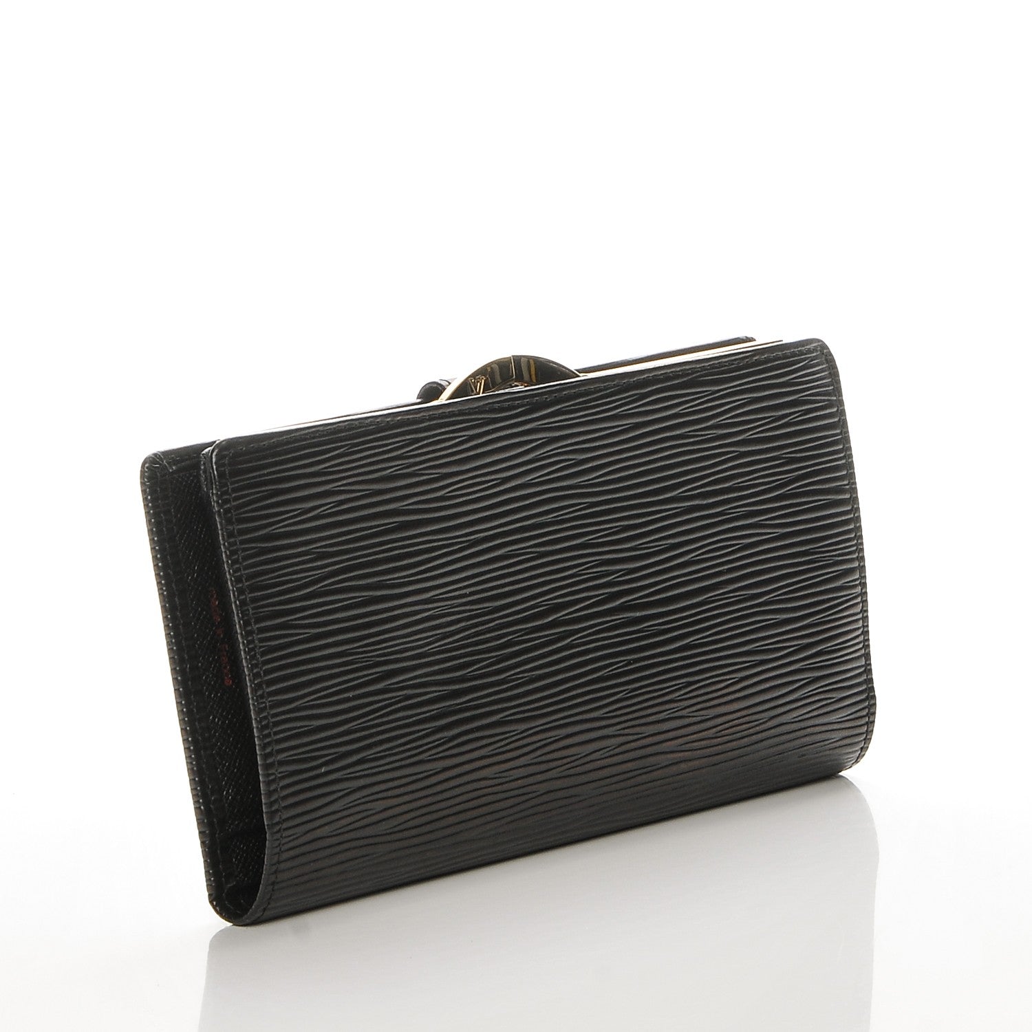 Louis Vuitton Epi Viennois Continental French Purse Wallet Black 3 of 6