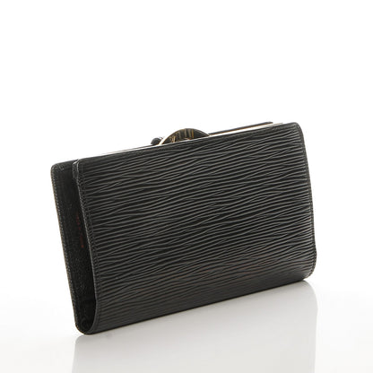 Louis Vuitton Epi Viennois Continental French Purse Wallet Black 3 of 6