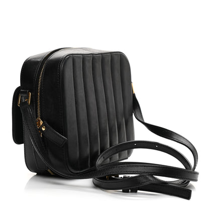 Saint Laurent Lambskin Matelasse Monogram Vicky Camera Bag Black 3 of 8