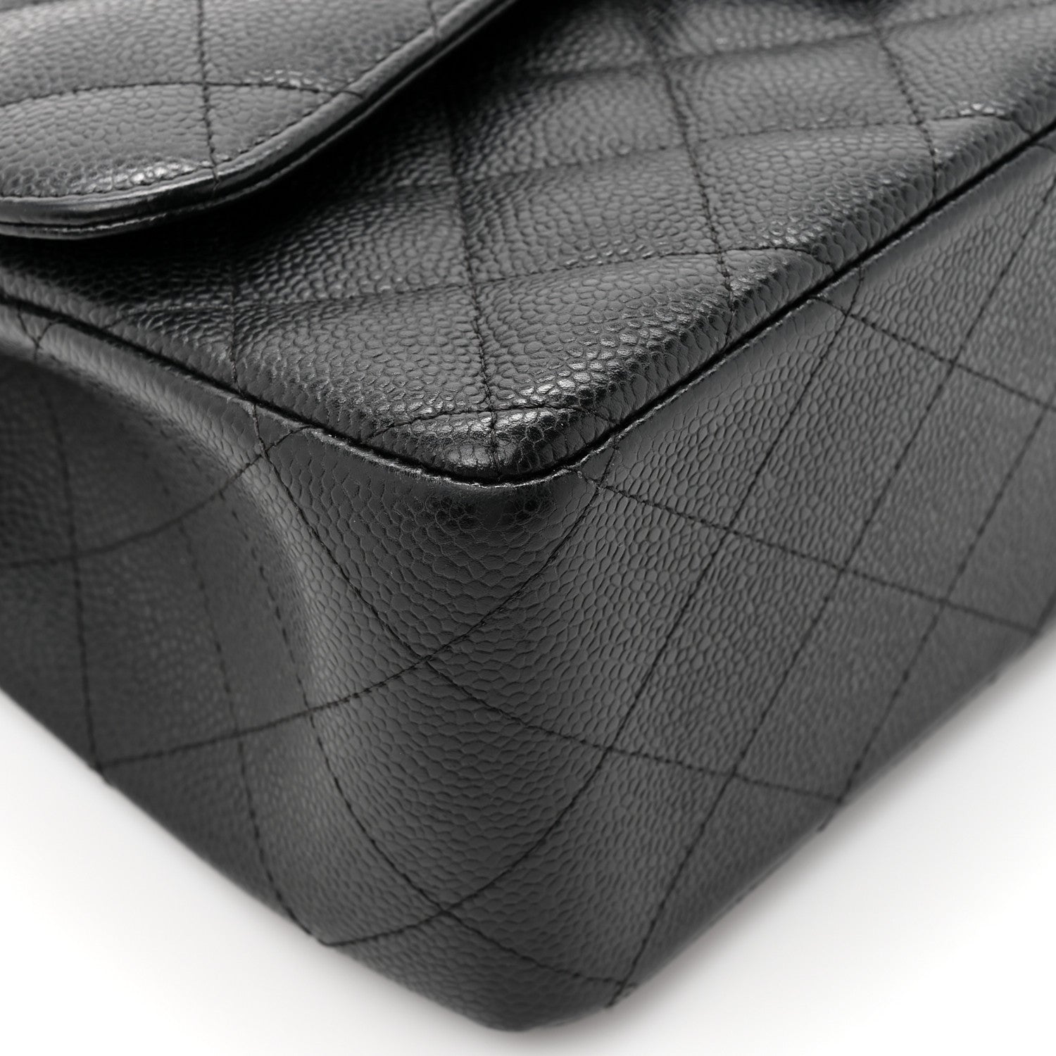 Chanel Caviar Quilted Jumbo Double Flap Black 11 of 12