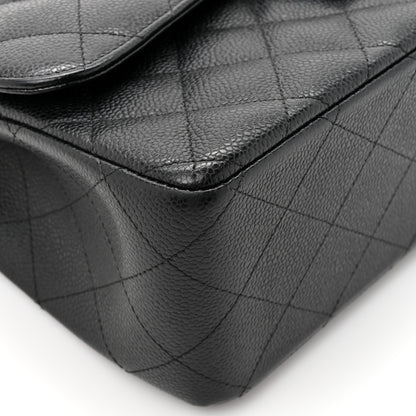 Chanel Caviar Quilted Jumbo Double Flap Black 11 of 12