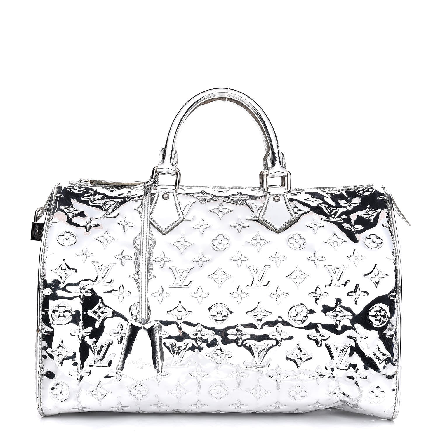 Louis Vuitton Monogram Miroir Speedy 35 Silver 1 of 16