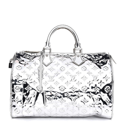 Louis Vuitton Monogram Miroir Speedy 35 Silver 1 of 16