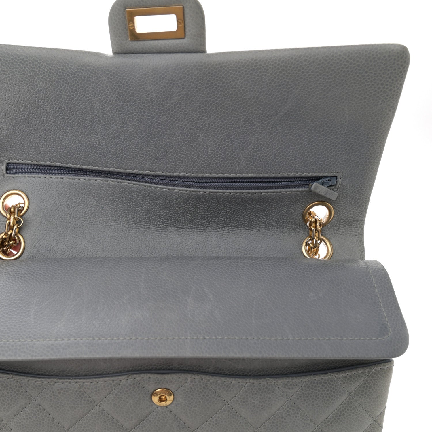 Chanel Caviar Quilted 2.55 Reissue 226 Flap Light Grey 14 of 14