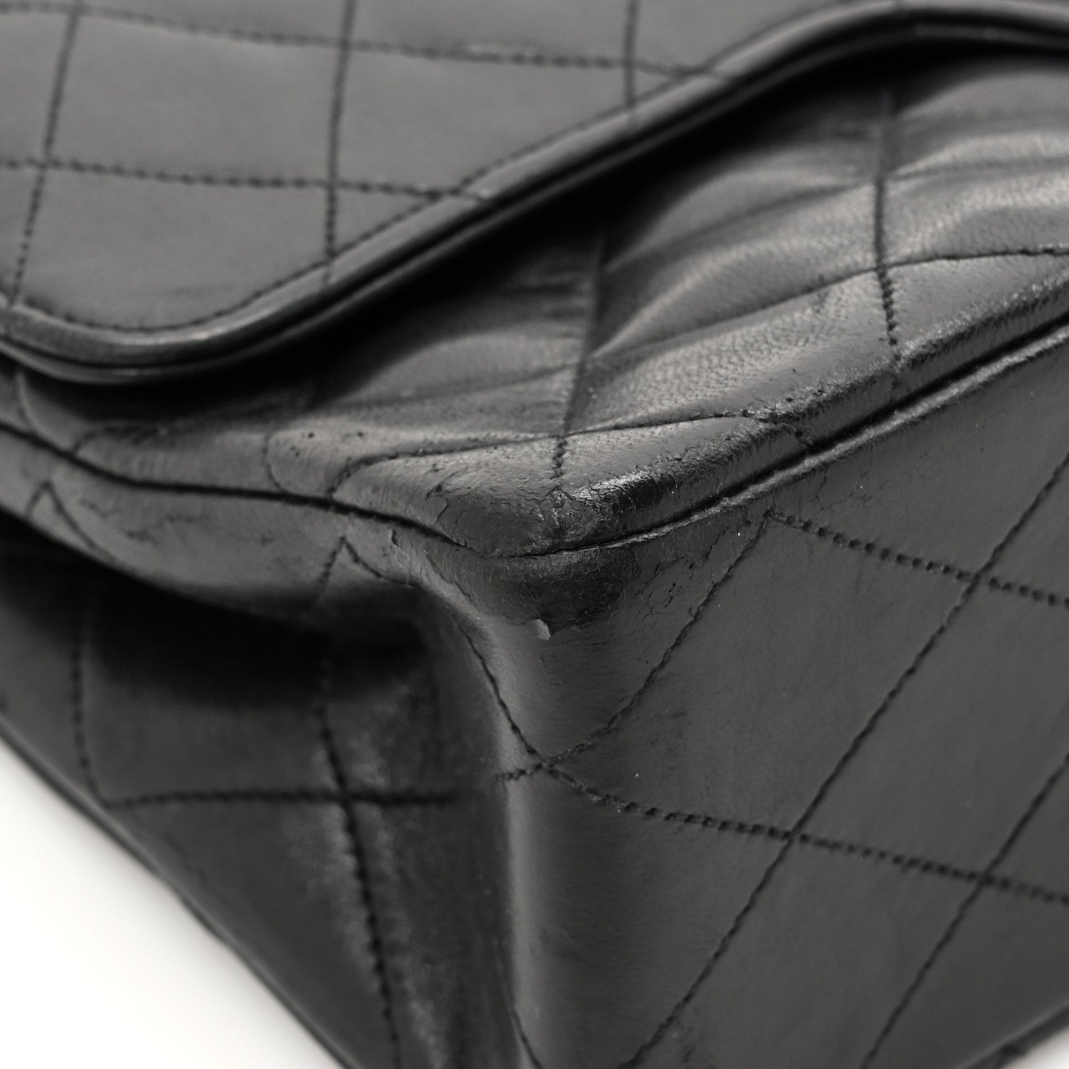 Chanel Lambskin Quilted Medium Double Flap Black 15 of 18