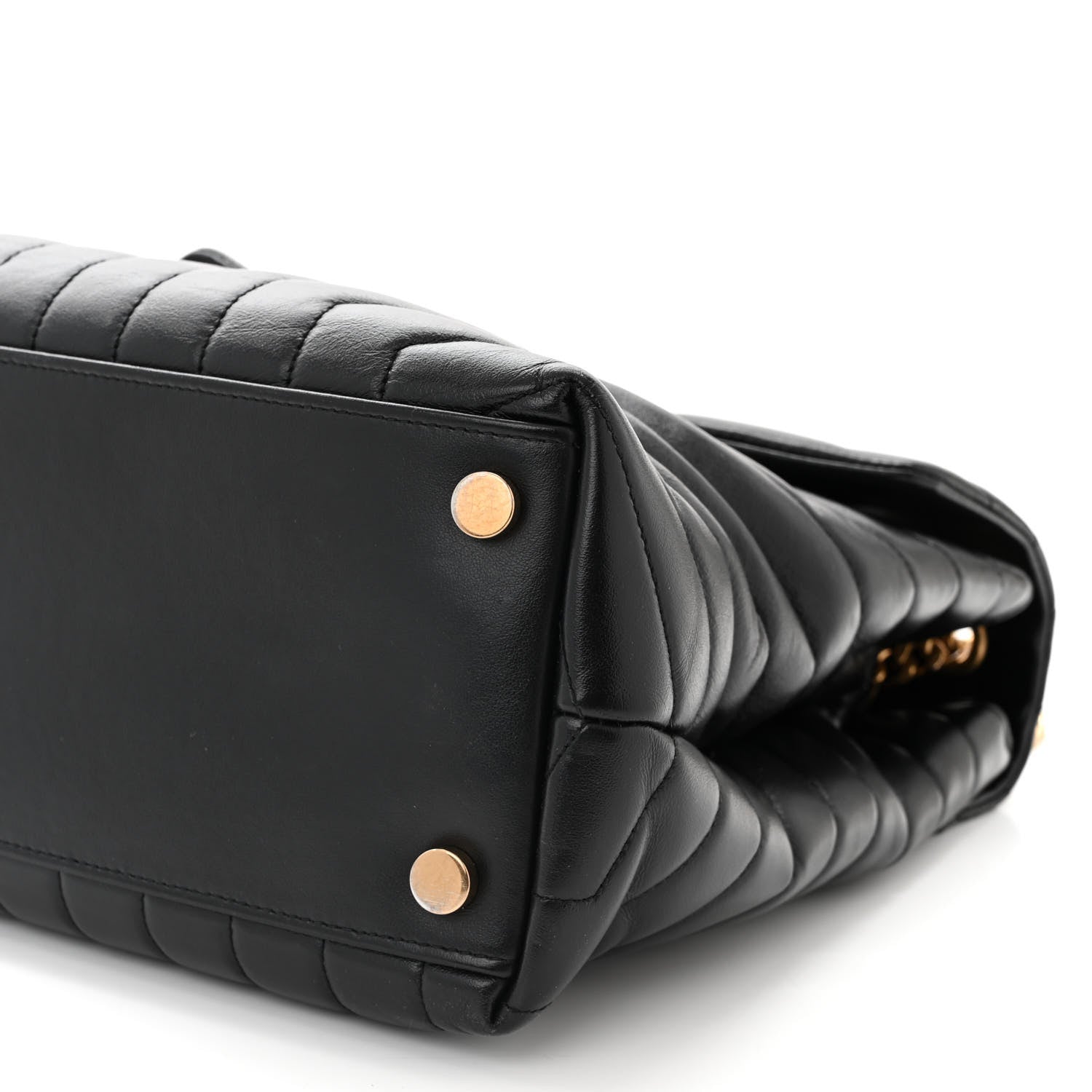 Saint Laurent Calfskin Y Quilted Monogram Large Loulou Chain Satchel Black 10 of 10