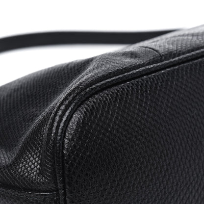 Gucci Calfskin Lizard Embossed Boat Pochette Black 13 of 22