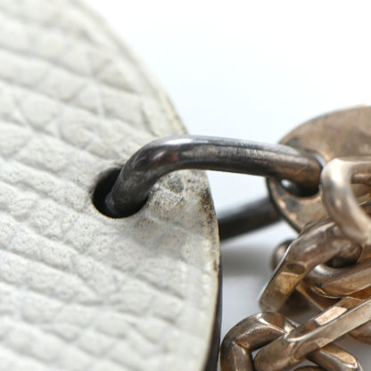 Hermes Epsom Panda Key Chain Bag Charm Black White 5 of 5