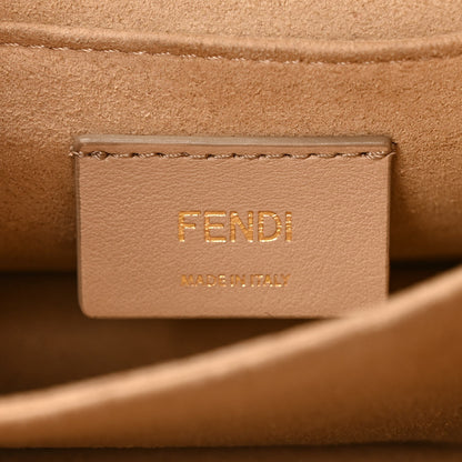 Fendi Vitello Liberty Bi-Color FF 1974 Embossed Small Kan I Shoulder Bag Black Maya 6 of 10