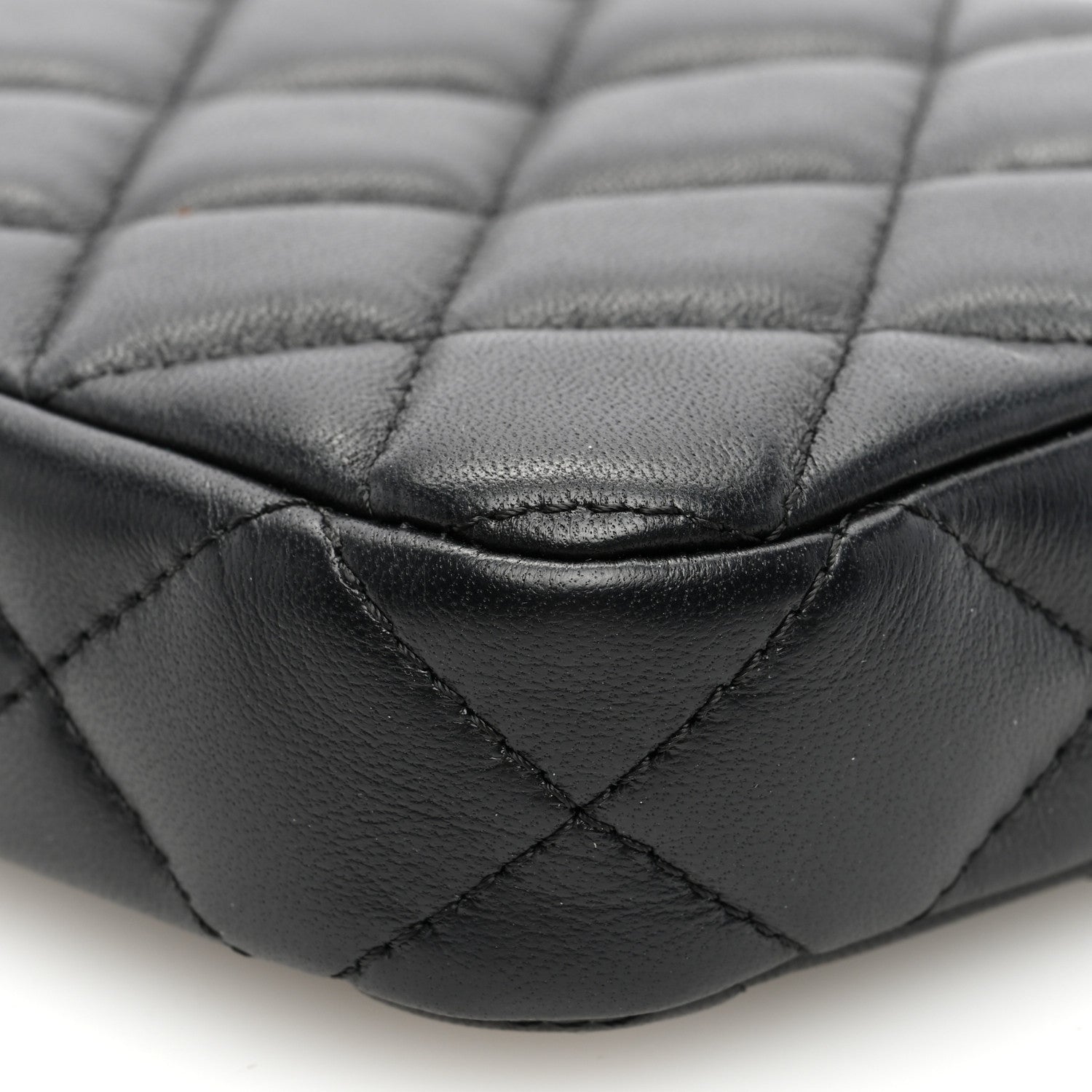 Chanel Lambskin Quilted Small Clutch With Chain Black 11 of 12
