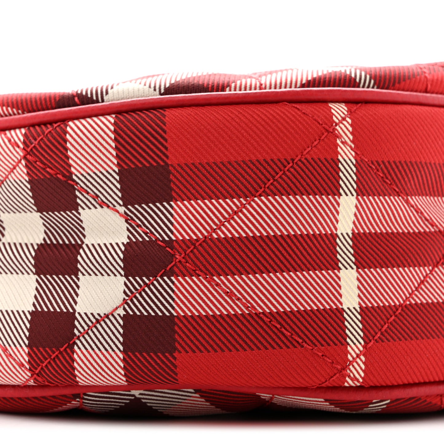Nylon Horseshoe Crossbody Bag Crayon Red
