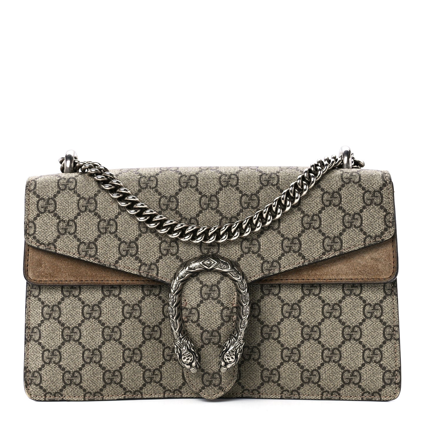 GG Supreme Monogram Small Dionysus Shoulder Bag Taupe