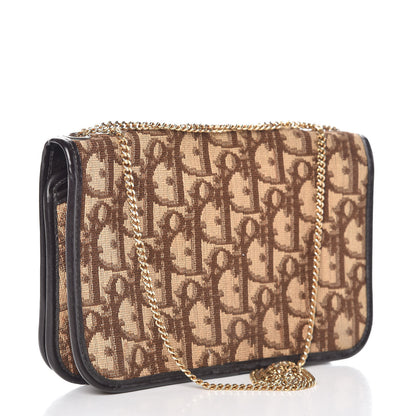 Christian Dior Monogram Chain Flap Brown 3 of 12