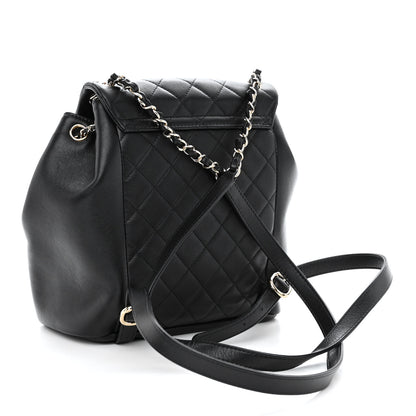 Chanel Lambskin Quilted Small Duma Drawstring Backpack Black 3 of 10