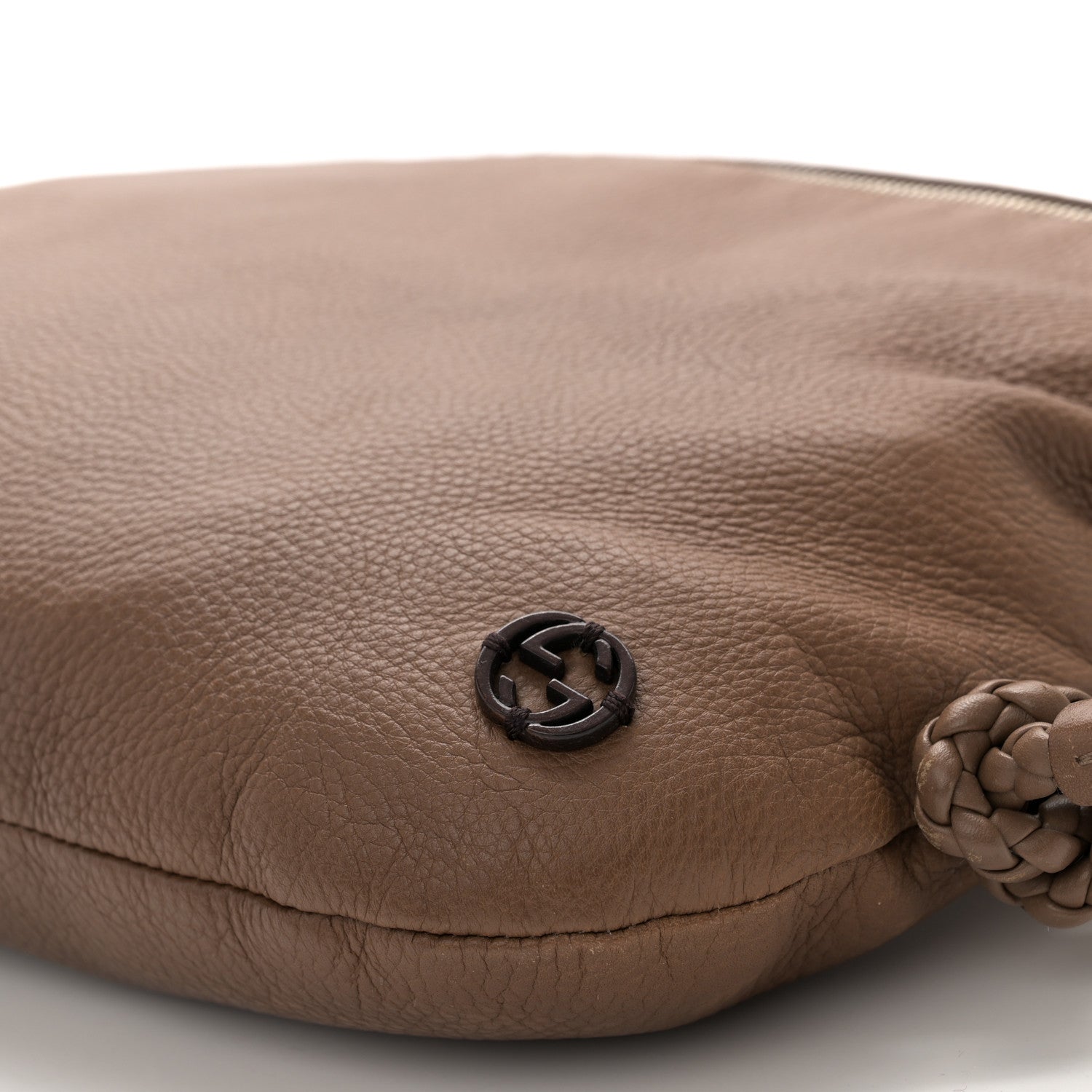 Gucci Deerskin Interlocking G Braided Messenger Bag Maple 10 of 14
