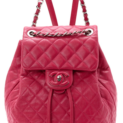 Chanel Calfskin Quilted Small Urban Spirit Backpack Dark Pink 8 of 10