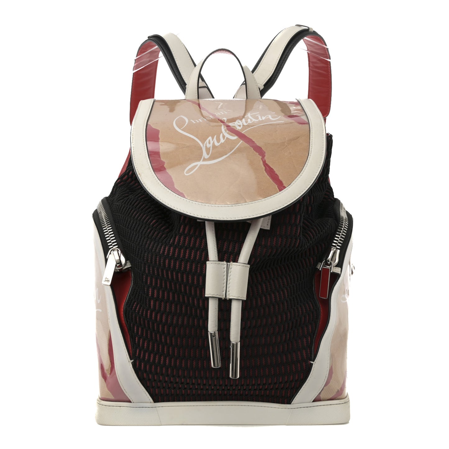 Kraft PVC Calfskin Explorafunk Backpack Kraft White