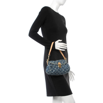 Louis Vuitton Monogram Denim Mini Pleaty Blue 2 of 9