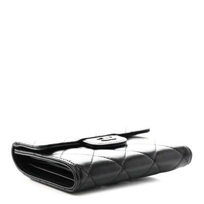 Chanel Lambskin Quilted Compact Flap Wallet So Black 4 of 8