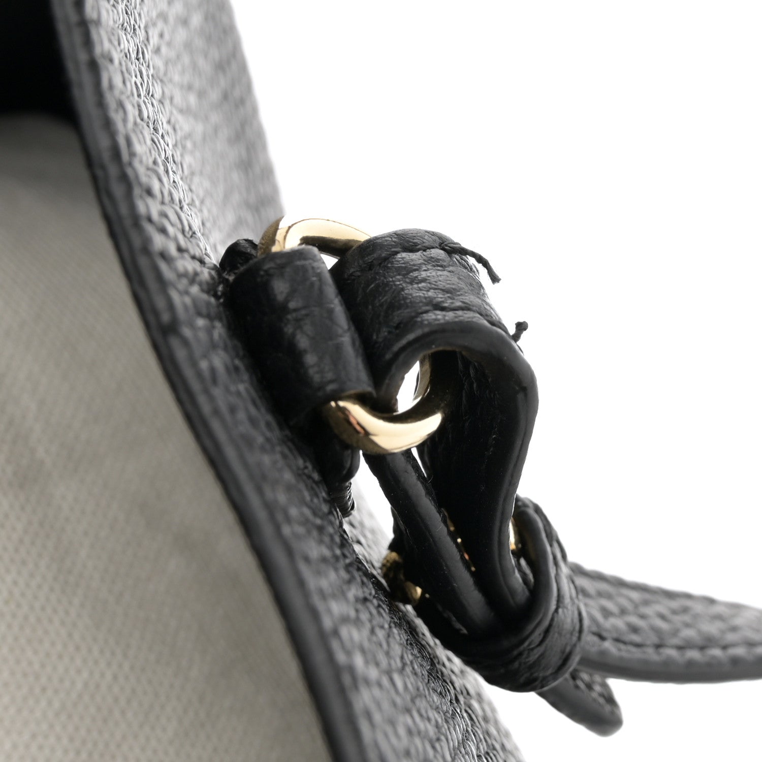 Salvatore Ferragamo Grained Calfskin Double Handle Small Amy Tote Black 11 of 11