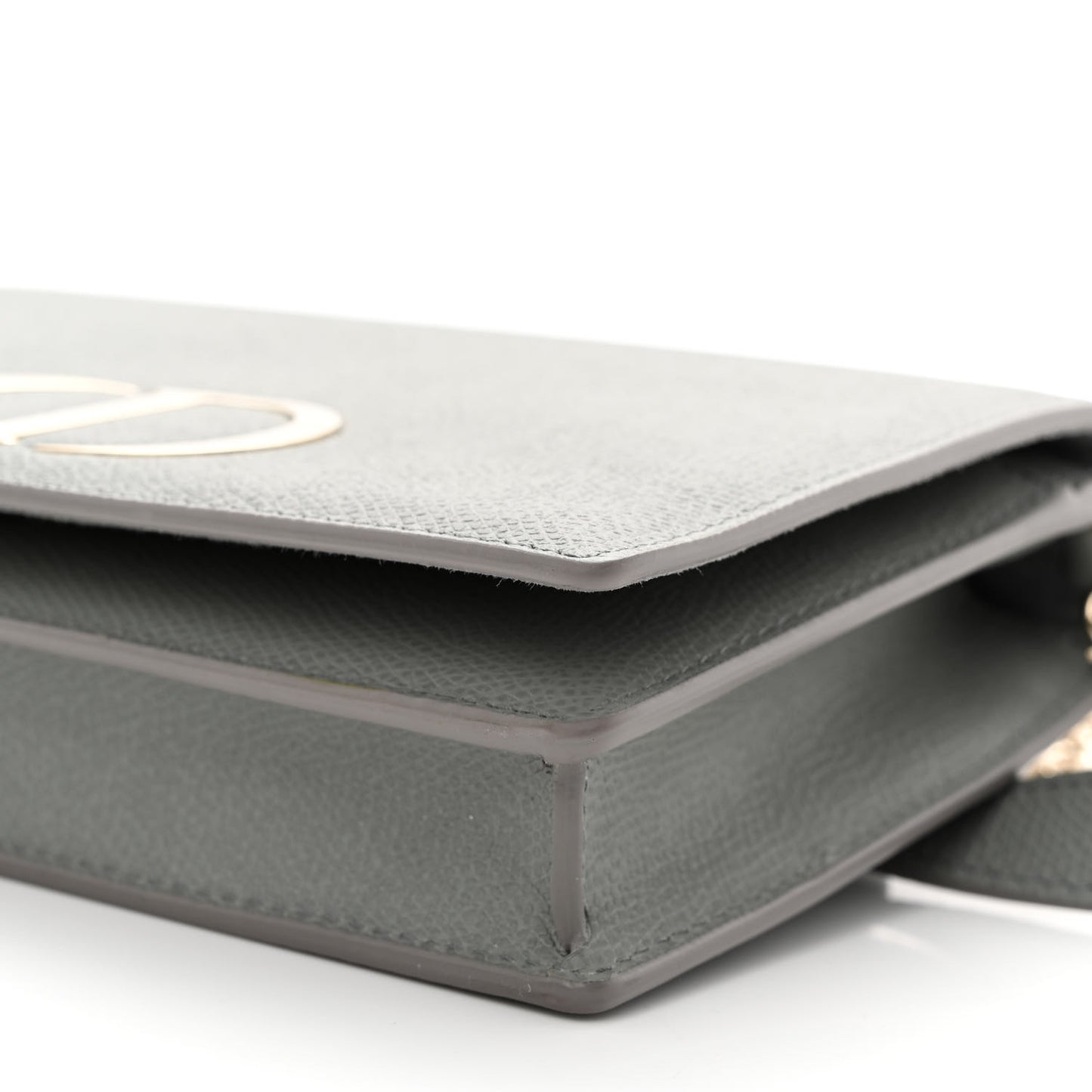 Grained Calfskin 30 Montaigne 2 in 1 Pouch Grey