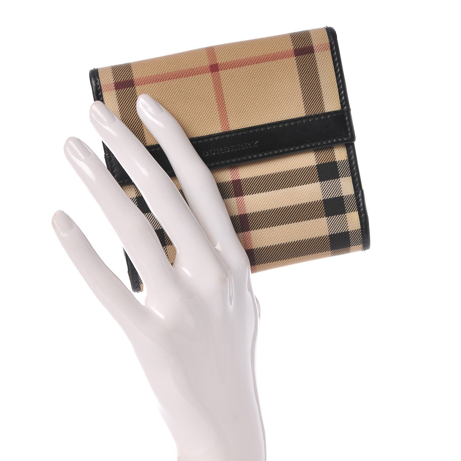 Burberry House Check Compact Wallet Black 2 of 10