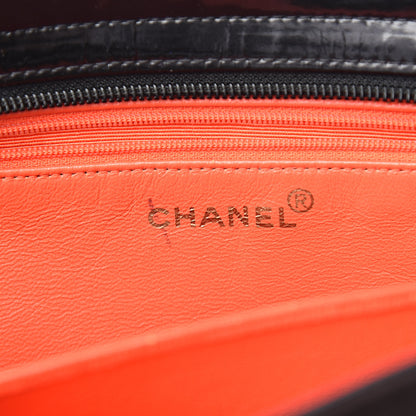 Chanel Patent Jersey Shoulder Bag Dark Brown 5 of 11