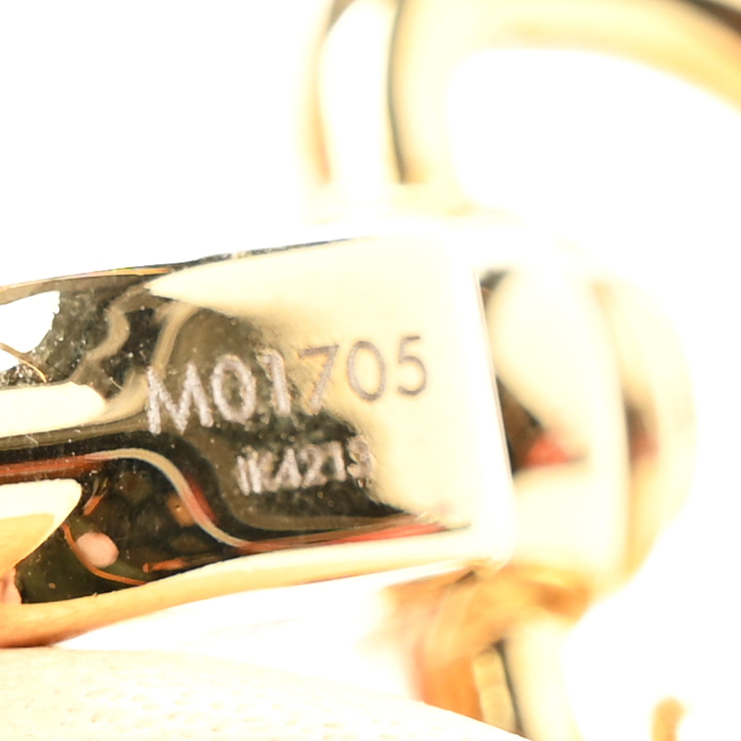 Vernis Monogram Micro Alma Bag Charm Key Holder Blue