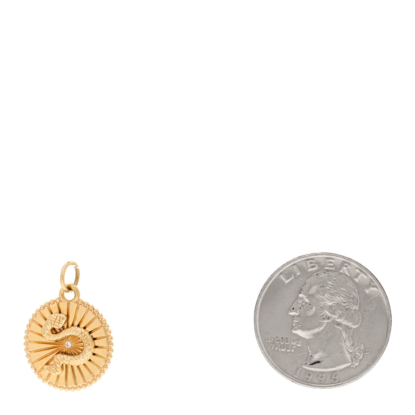 18K Yellow Gold Diamond Baby Wholeness Medallion Pendant