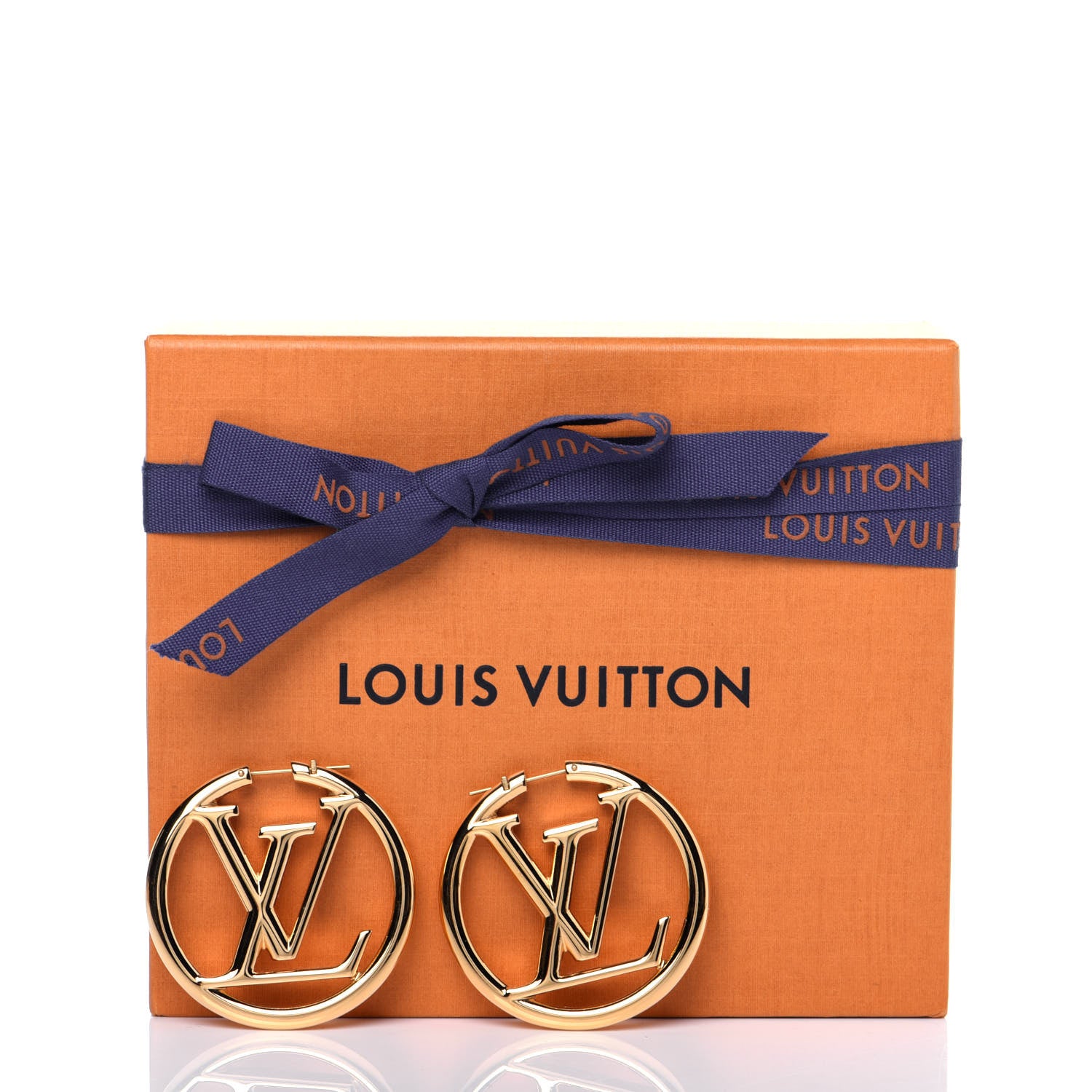 Louis Vuitton Metal Louise Hoop Earrings Gold 7 of 7