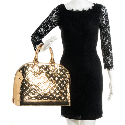 Louis Vuitton Monogram Miroir Alma MM Gold 2 of 8