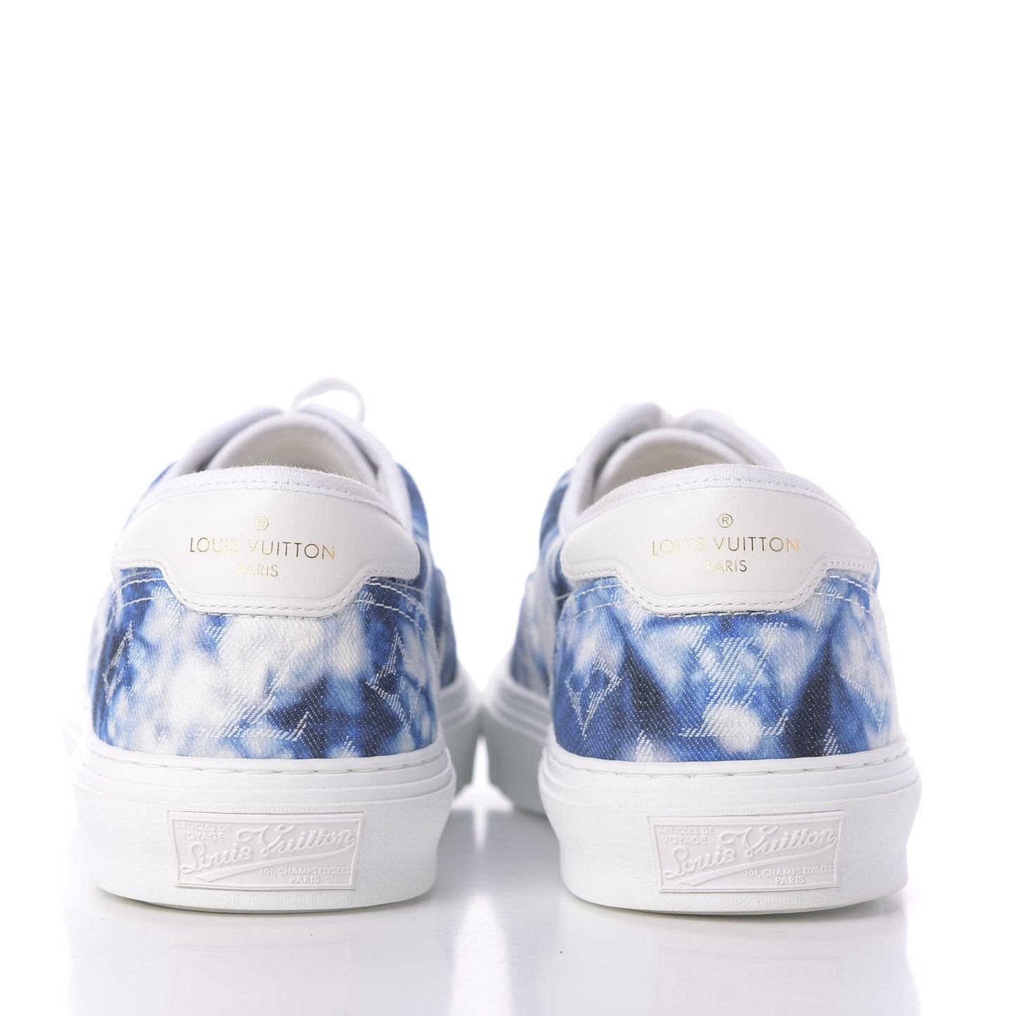 Denim Monogram Trocadero Tie Dye Sneakers 8.5 Marine