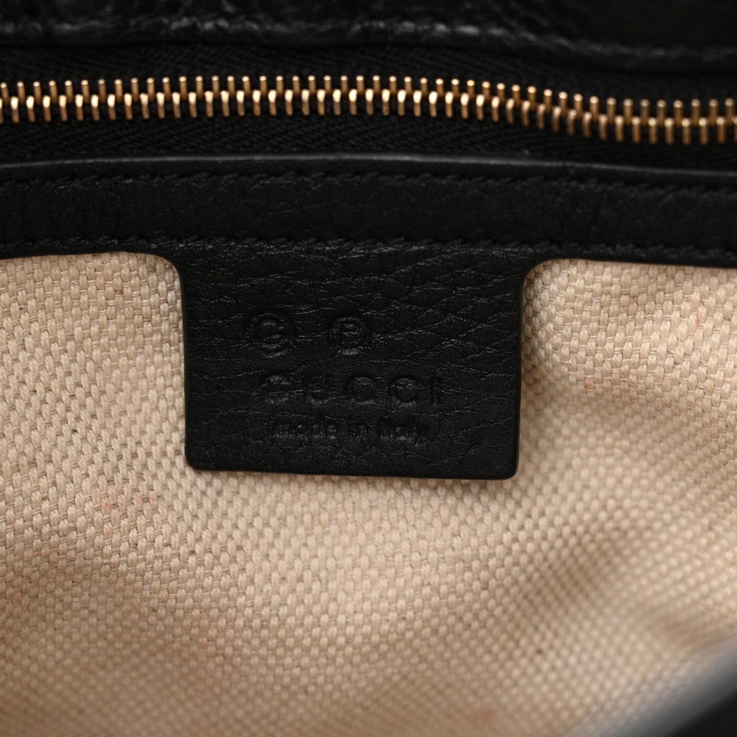 Pebbled Calfskin Medium Soho Flap Crossbody Black