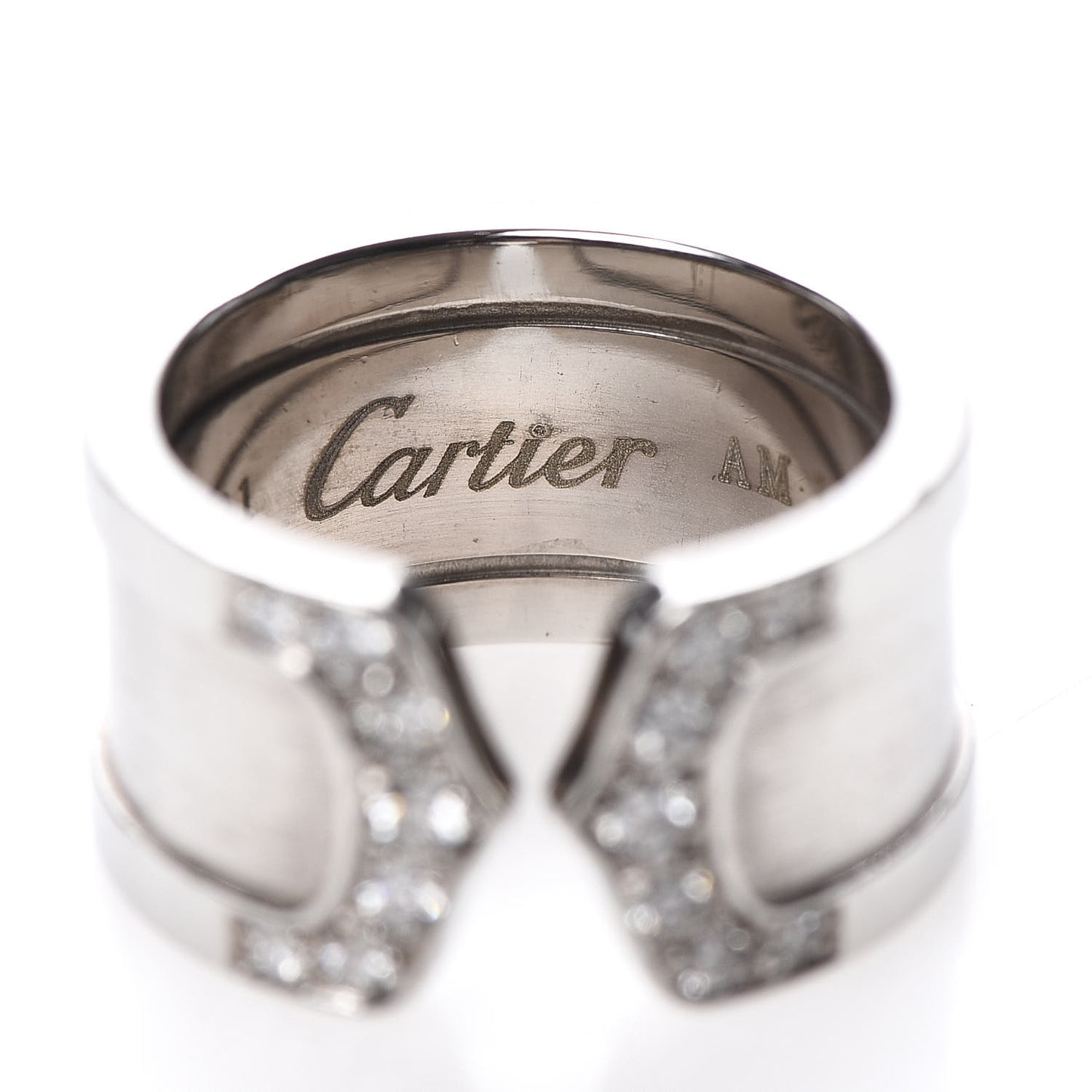 18K White Gold Diamond 10mm Logo De Ring 47 4