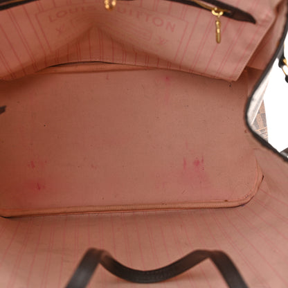 Louis Vuitton Damier Ebene Neo Neverfull MM Rose Ballerine 13 of 13