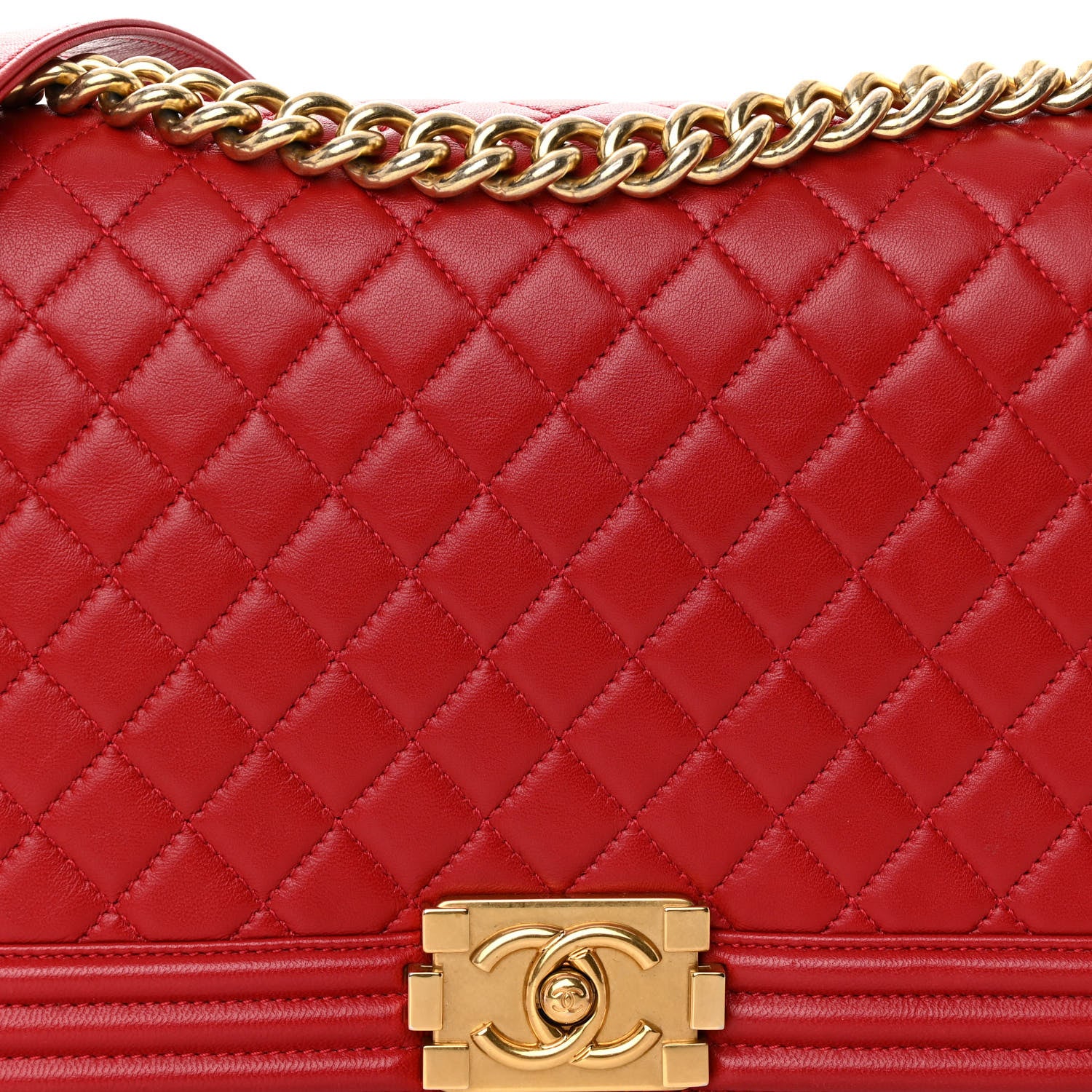 Chanel Lambskin Quilted New Medium Boy Flap Red 8 of 11