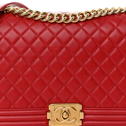 Chanel Lambskin Quilted New Medium Boy Flap Red 8 of 11