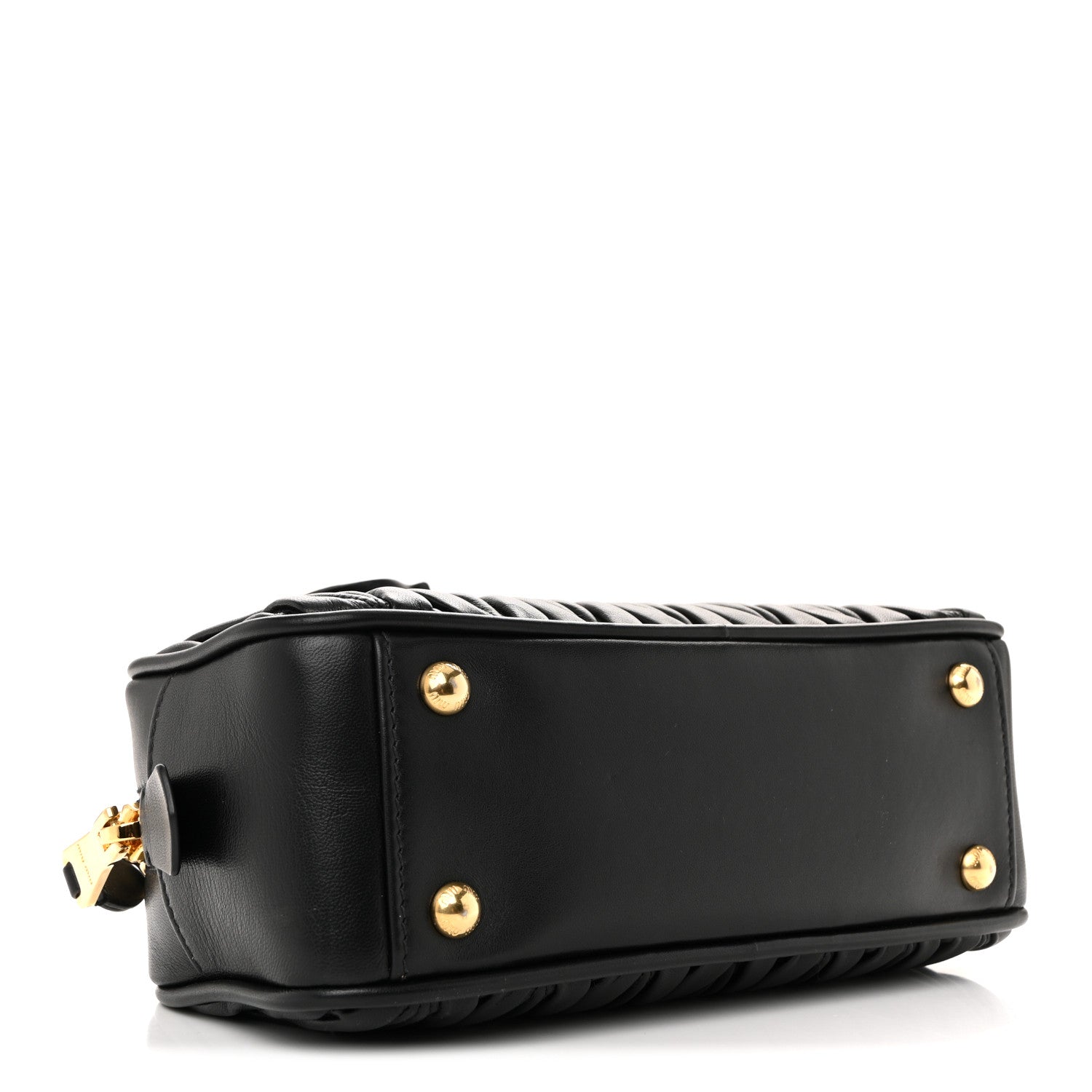 Miu Miu Nappa Matelasse Regular Arcadie Top Handle Bag Black 6 of 17