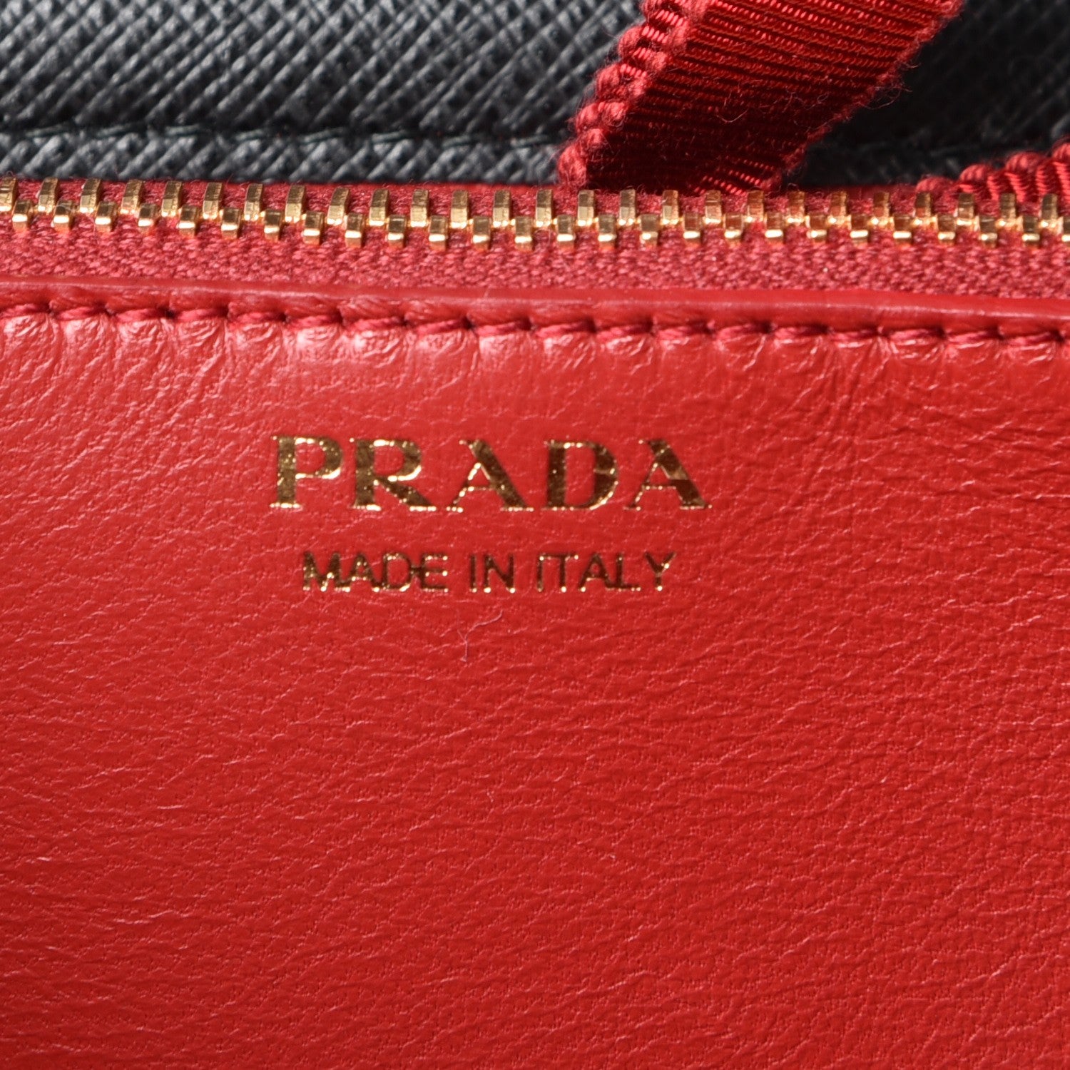 Prada Saffiano Lux Monochrome Chain Wallet Black 6 of 7