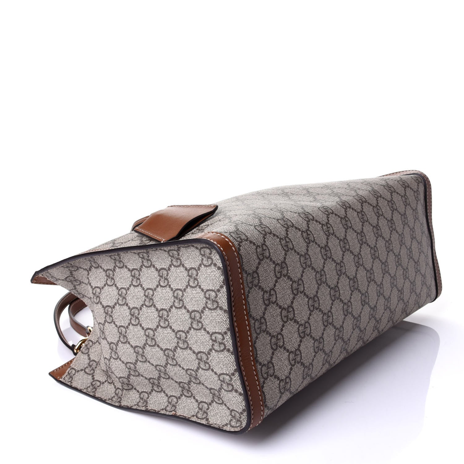 Gucci GG Supreme Monogram Medium Padlock Tote Beige Cuir 3 of 9