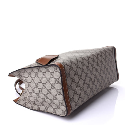 Gucci GG Supreme Monogram Medium Padlock Tote Beige Cuir 3 of 9