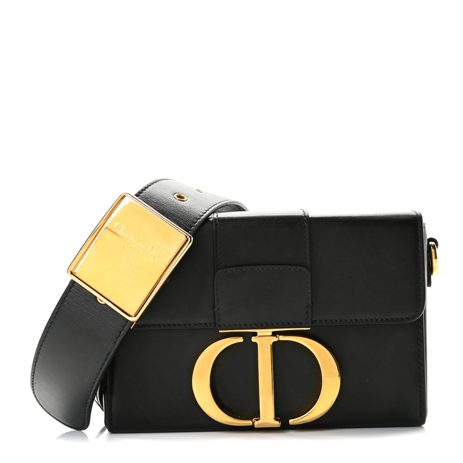 Christian Dior Box Calfskin 30 Montaigne Box Bag Black 1 of 11