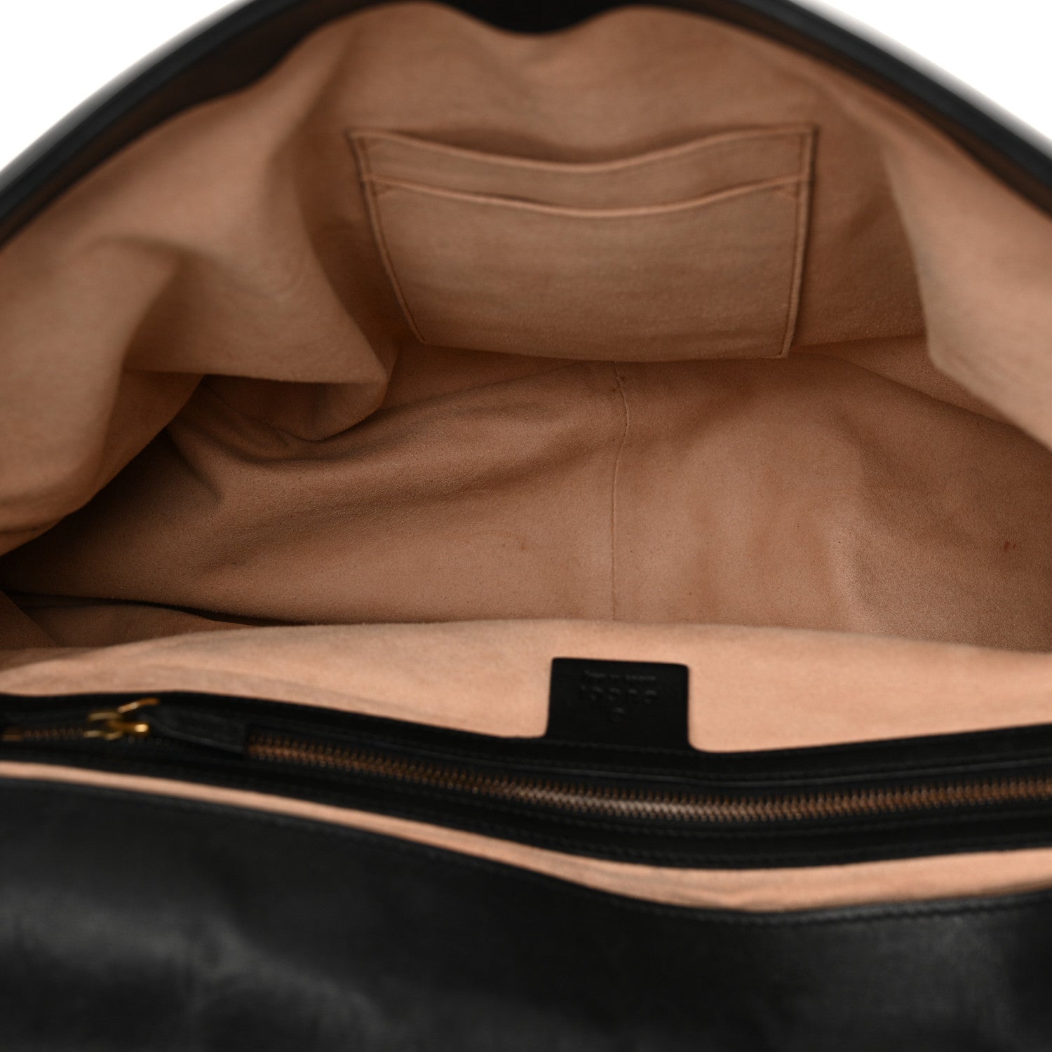 Gucci Calfskin Matelasse Maxi GG Marmont Top Handle Shoulder Bag Black Black 5 of 18