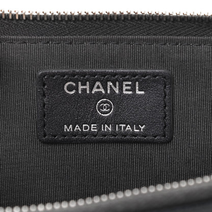 Chanel Metallic Caviar Quilted Diamond CC Key Holder Case Grey 6 of 7