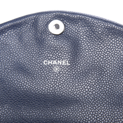 Chanel Caviar Half Moon Wallet On Chain WOC Navy 6 of 11