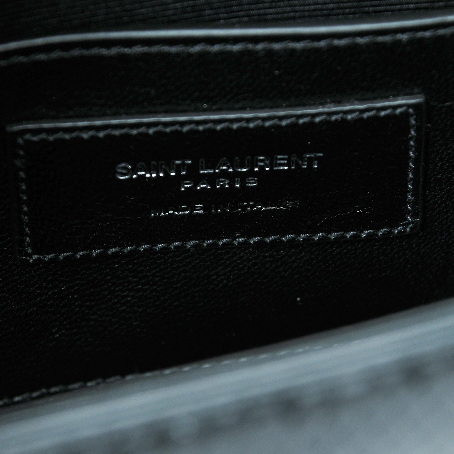 Python Calfskin Embossed Medium Classic Monogram Kate Satchel Black