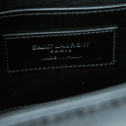 Saint Laurent Python Calfskin Embossed Medium Classic Monogram Kate Satchel Black 6 of 8