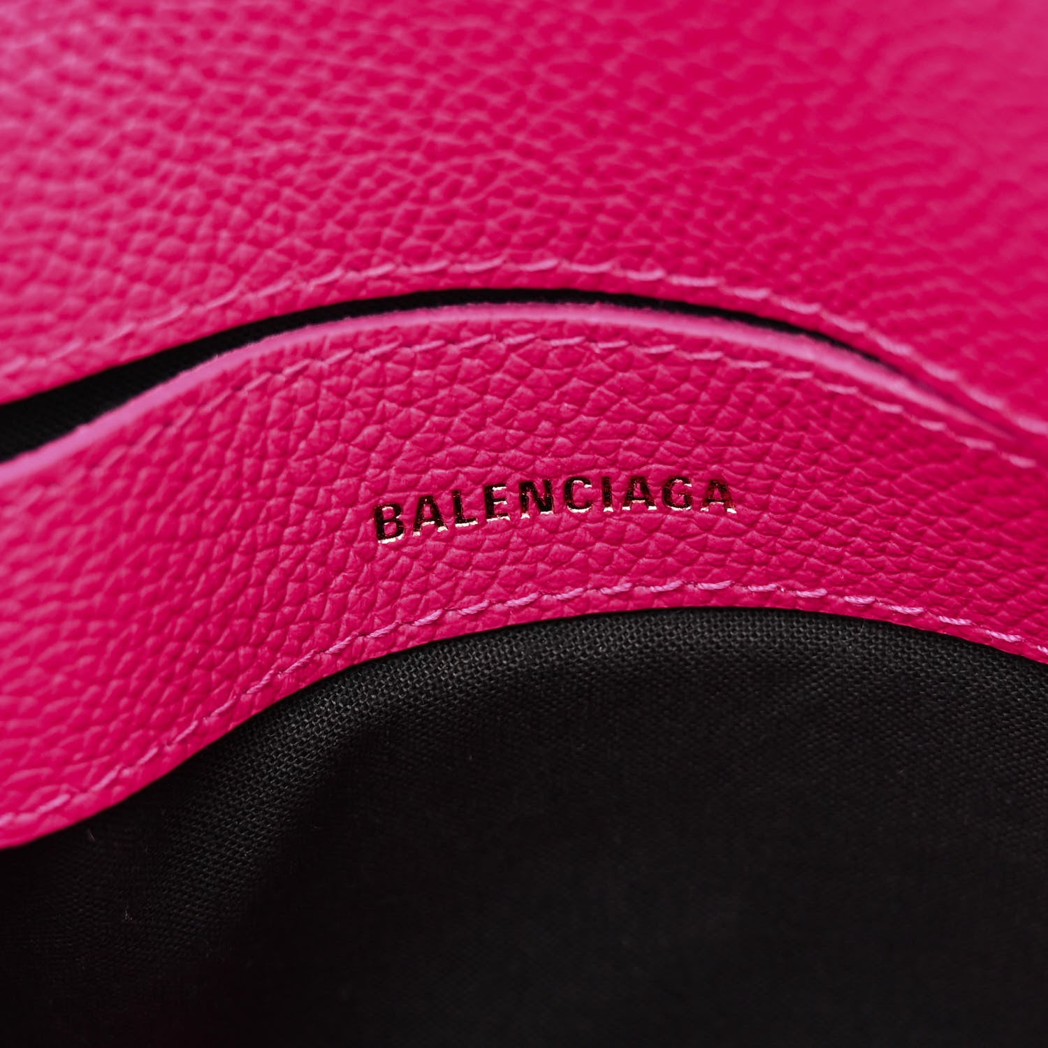 Balenciaga Signature Grained Calfskin Logo XXS Ville Top Handle Bag Fuchsia White 6 of 10