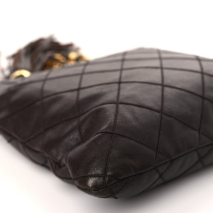 Chanel Lambskin Quilted Tassel Shoulder Bag Brown 8 of 9